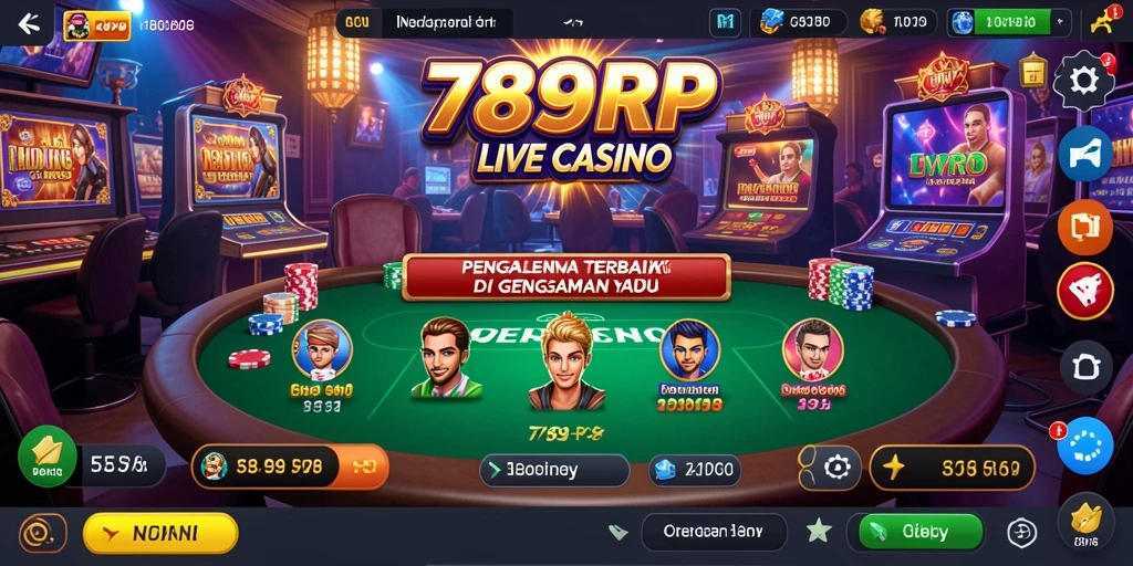 Screenshot gameplay 789RP menampilkan dealer profesional dalam aksi live casino.