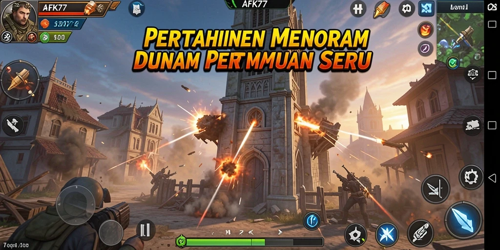 Tangkapan layar menunjukkan aksi mendebarkan pertahanan menara.