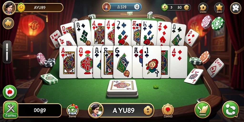 Tampilan gameplay AYU89 menampilkan keseruan bermain Domino.