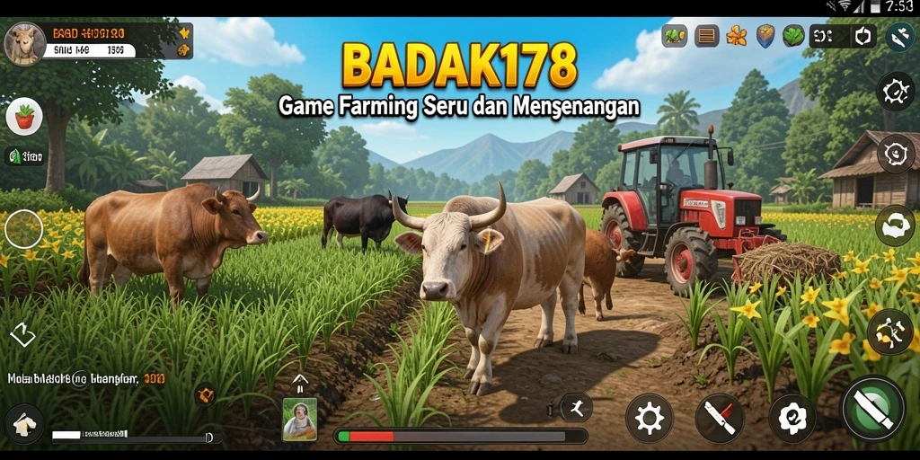 Gameplay BADAK178 yang menarik dengan berbagai kegiatan pertanian.