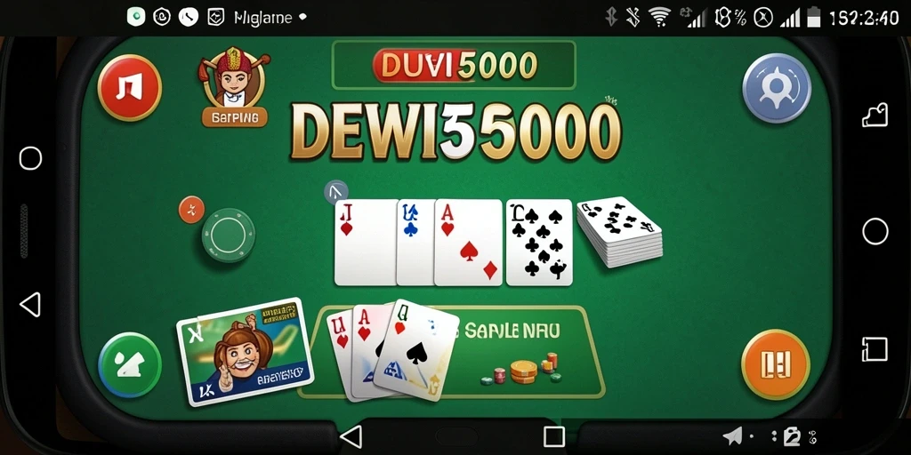 Tampilan gameplay seru dari DEWI5000 saat bermain Gaple.