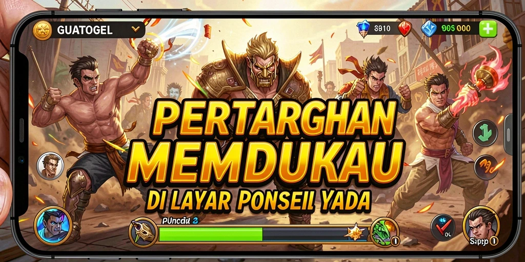 Screenshot GUATOGEL menampilkan aksi pertarungan yang seru dan karakter-karakter yang unik.