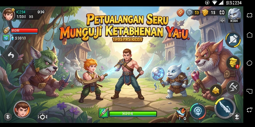 Gameplay seru K234 yang menampilkan petualangan di alam terbuka.