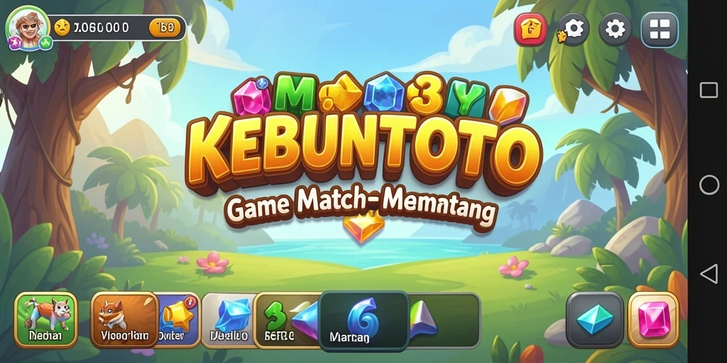 Tangkapan layar gameplay KEBUNTOTO yang menampilkan keseruan mencocokkan benda.