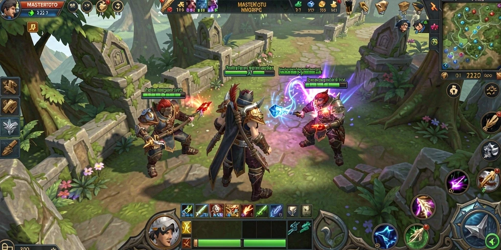 Tangkapan layar MASTERTOTO menunjukkan aksi seru dalam dunia MMORPG.