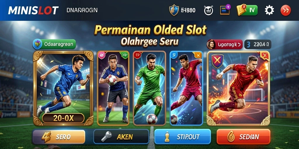 Tampilan penuh aksi dari gameplay olahraga MINISLOT.
