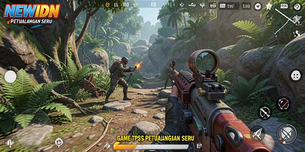 Gameplay seru NEWIDN dalam aksi pertempuran TPS.