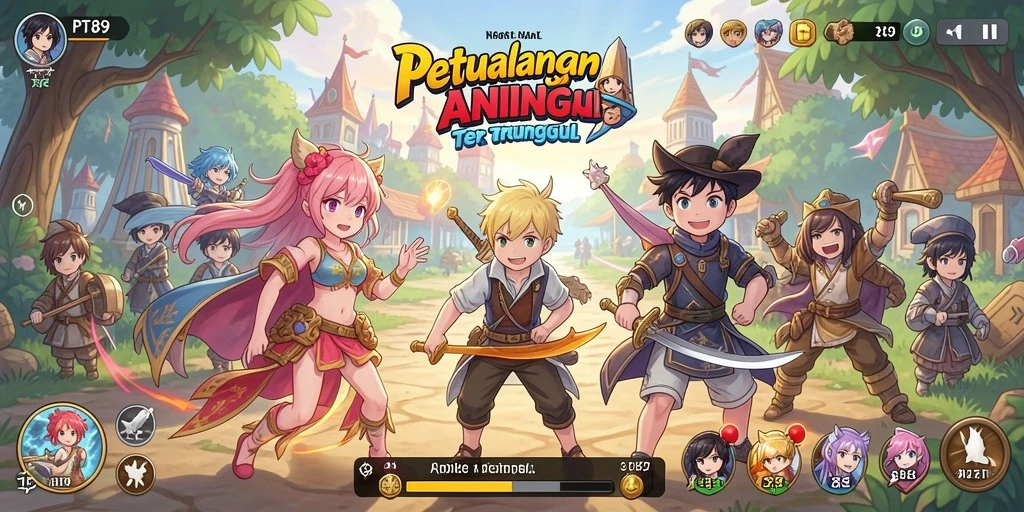 Tampilan menarik dari gameplay PT89 dengan karakter Anime.