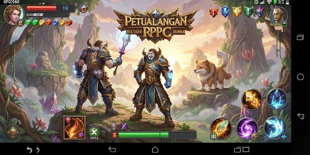 Tangkapan layar RP66 menunjukkan pertarungan epik dalam dunia RPG yang menantang.