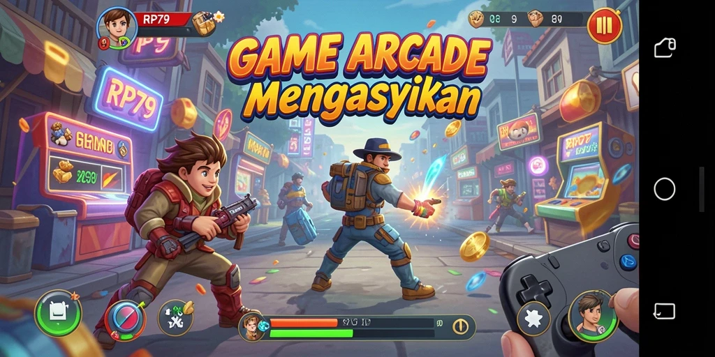 Tampilan menarik dari gameplay RP79 yang penuh warna.
