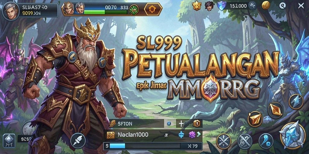 Tampilan gameplay epik di <strong>SL999</strong> dengan dunia yang luas dan karakter beragam.