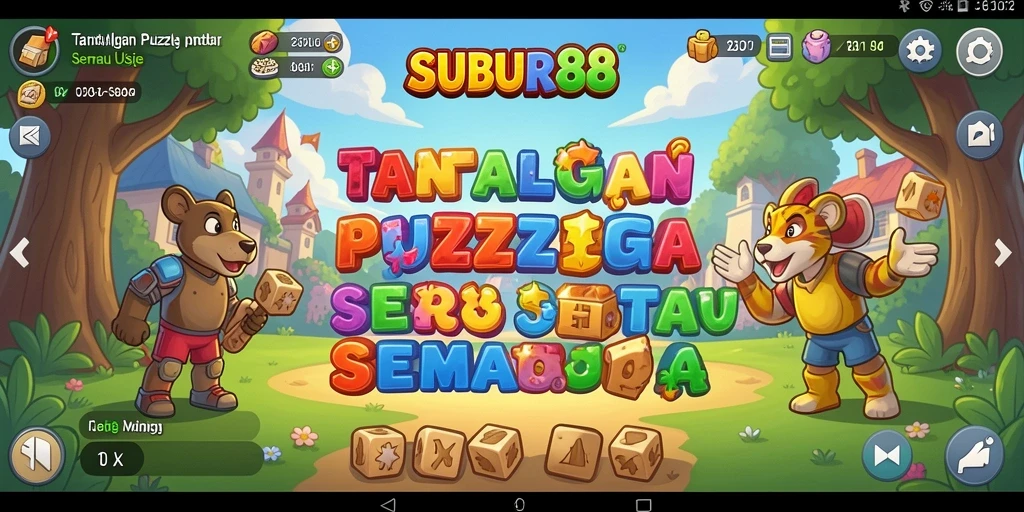 Screenshot SUBUR88 menampilkan gameplay puzzle yang menantang dan seru.