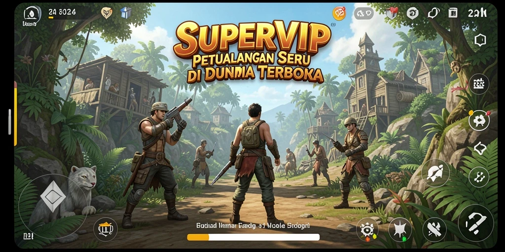 Tampilan gameplay <strong>SUPERVIP</strong> yang menakjubkan dalam dunia Open World.