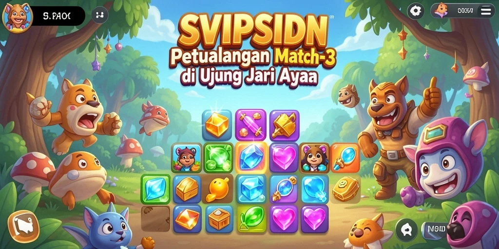 Tampilan gameplay SVIPSIDN yang penuh warna dan menarik.