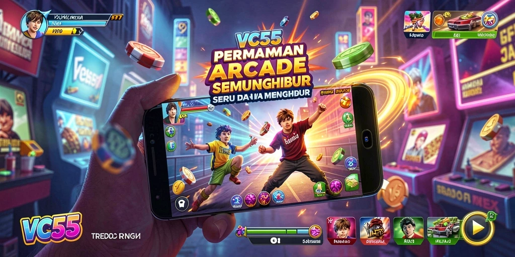 Tampilan menarik gameplay Arcade VC55 yang seru.