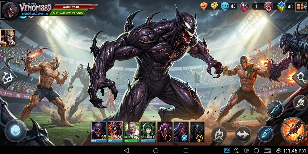 Tampilan gameplay <strong>VENOM889</strong> yang menarik dan penuh aksi.